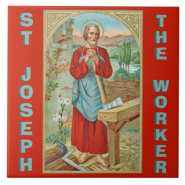 St. Joseph the Worker (BK 31) Kakelplatta (Framsidan)