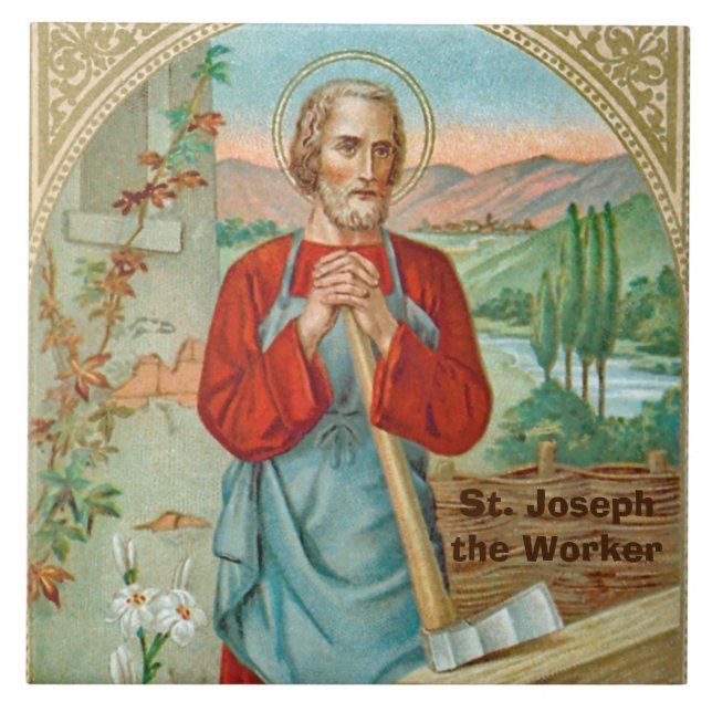 St. Joseph the Worker (BK 31) Kakelplatta (Framsidan)