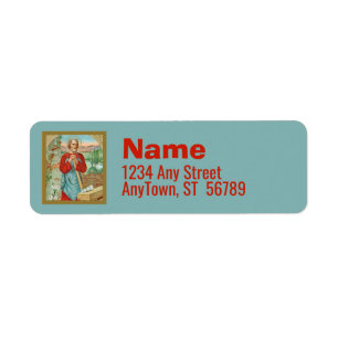 St. Joseph the Worker (BK 31) Returadress Etikett