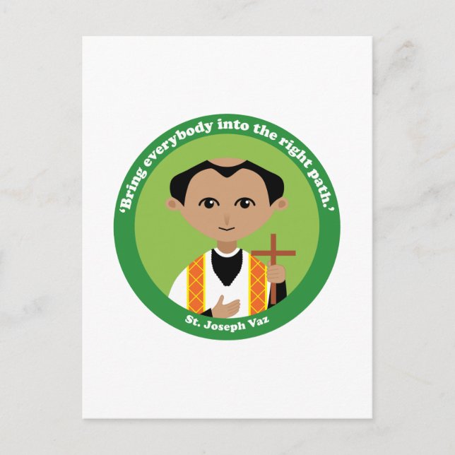 St. Joseph Vaz Vykort (Framsida)