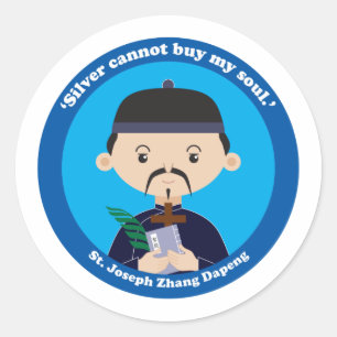 St. Joseph Zhang Dapeng Runt Klistermärke