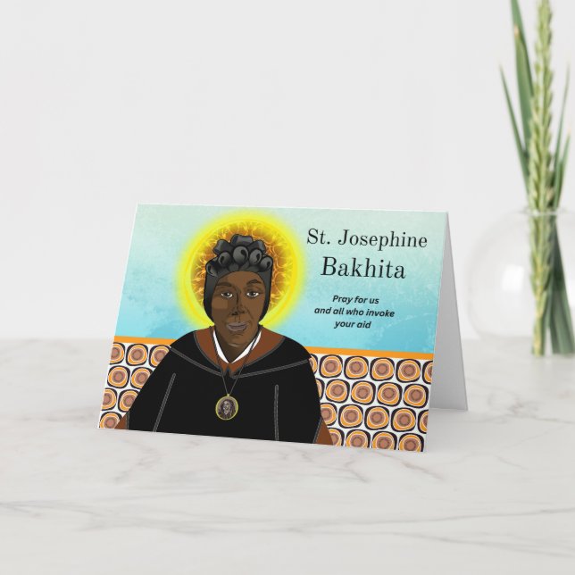 St Josephine Bakhita Feast Day 8 februari Kort (Framsida)
