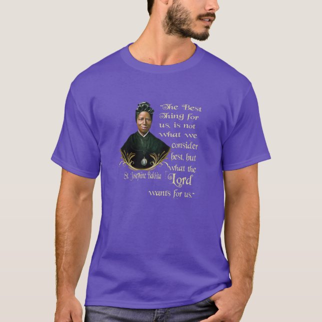 St Josephine Bakhita-katolska Saint T-Shirt (Framsida)
