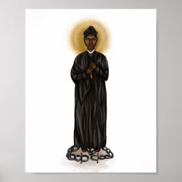 St Josephine Bakhita Print - White Background Poster