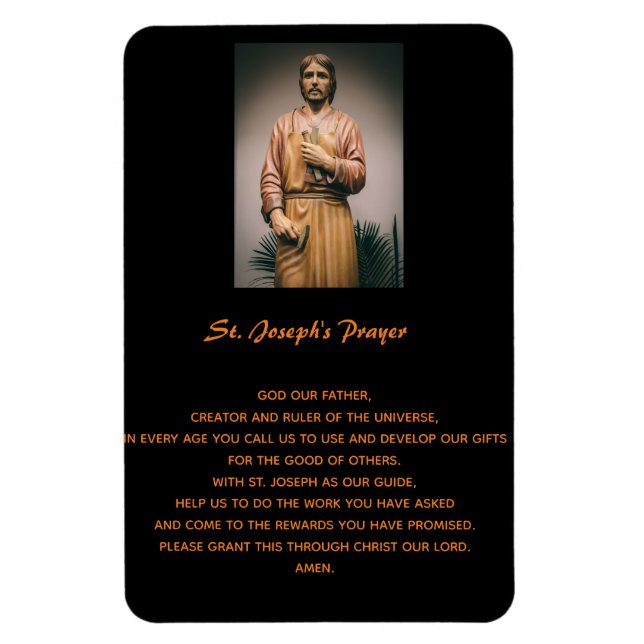 St. Joseph's Anrit of Work Prayer Magnet (Vertikal)
