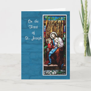 St. Joseph's Day med Jesus, på Blue Kort