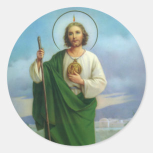 St. Jude apostelkusinen av Jesus Runt Klistermärke