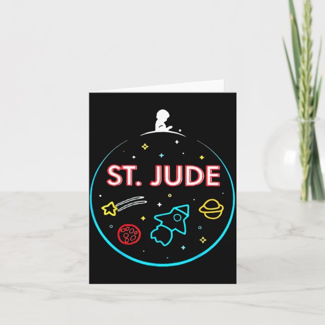 St Jude Patient Ty Rocket Illustration Kort (Framsida)