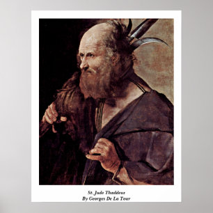 St. Jude Thaddeus av Georges de La Tour Poster