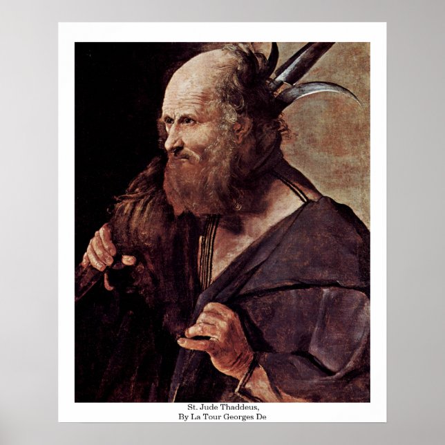 St. Jude Thaddeus, av La Tour Georges De Poster (Framsidan)