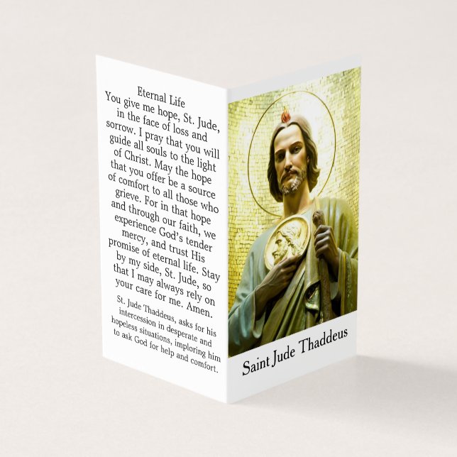 St. Jude Thaddeus bönekort Kort (Utsida)