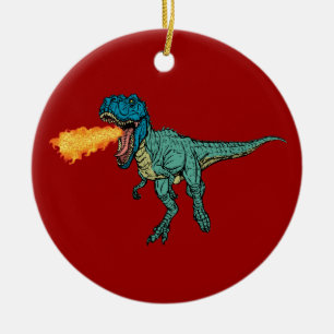 St Judeasaurus Rex vid den Steve mjölnaren Julgransprydnad Keramik