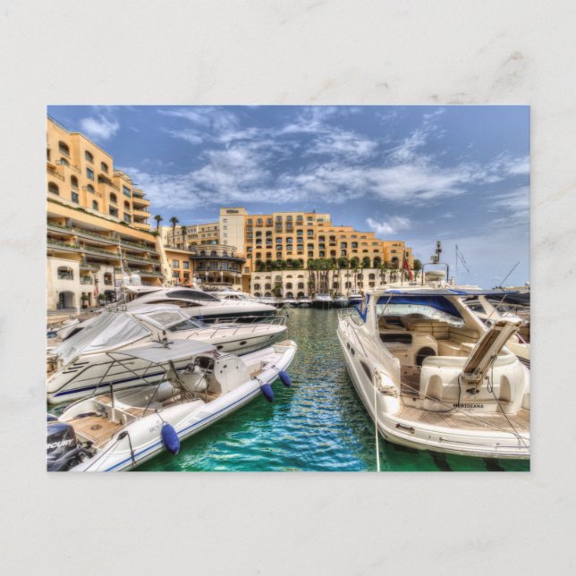  St Julians Portomaso Marina Vykort (Framsida)