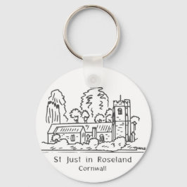 St Just in Roseland church keyring Nyckelring