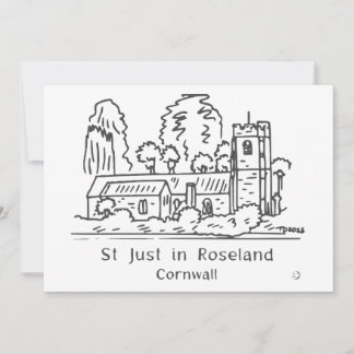 St Just in Roseland-kort Tack Kort