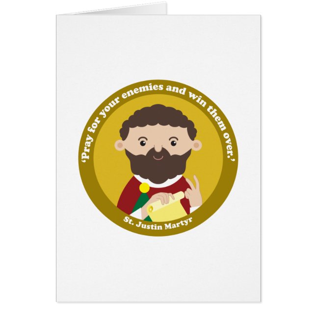 St. Justin Martyr Hälsningskort (Framsidan)
