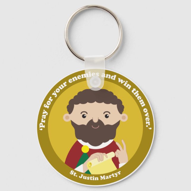 St. Justin Martyr Nyckelring (Framsida)