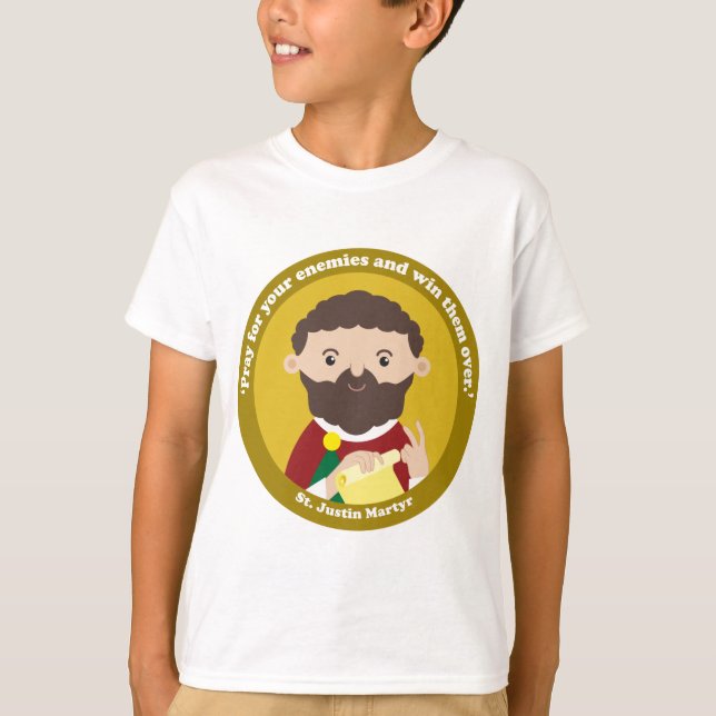 St. Justin Martyr T Shirt (Framsida)