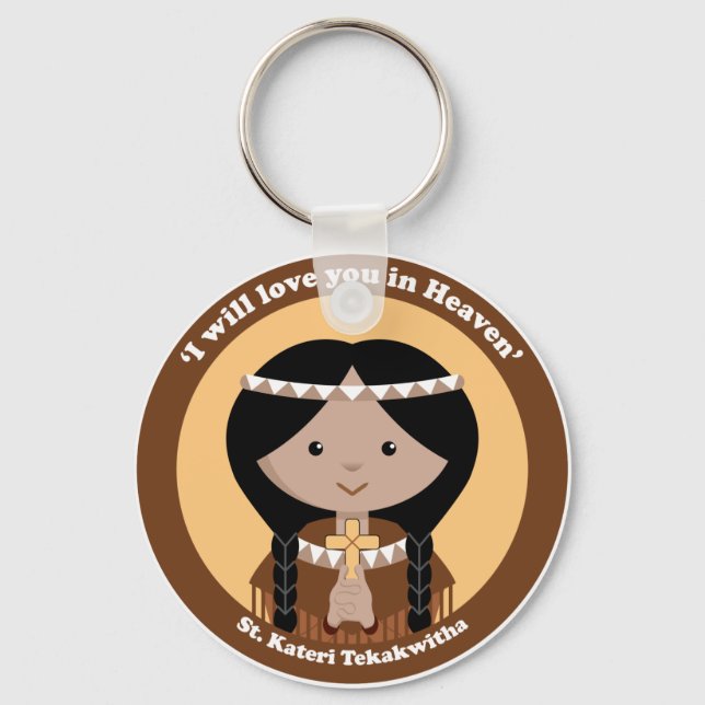St. Kateri Tekakwita Nyckelring (Framsida)
