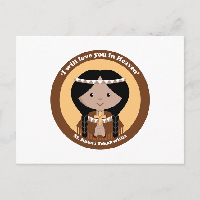 St. Kateri Tekakwita Vykort (Framsida)
