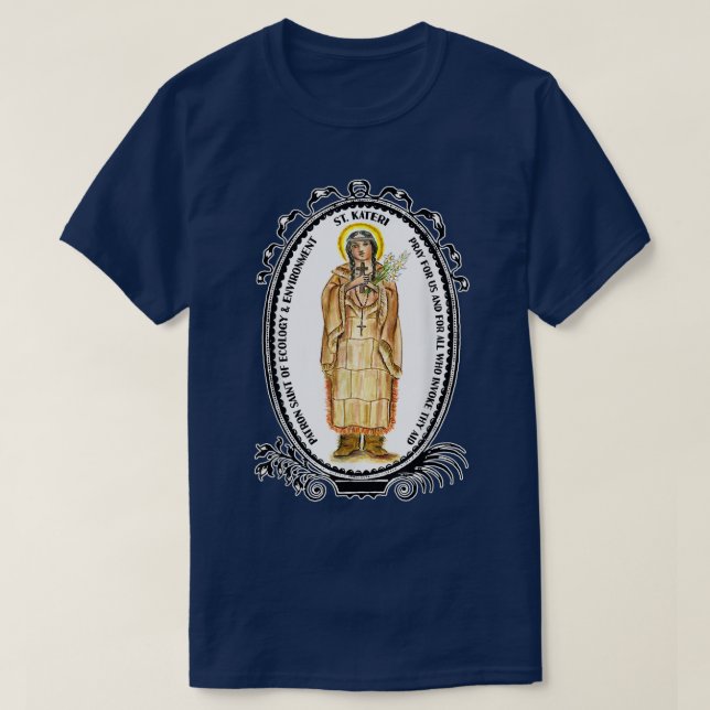 St Kateri Tekakwith a Catholie Saint Lily of the M T Shirt (Design framsida)