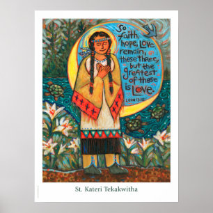 St. Kateri Tekakwith a Catholique Classroom poster