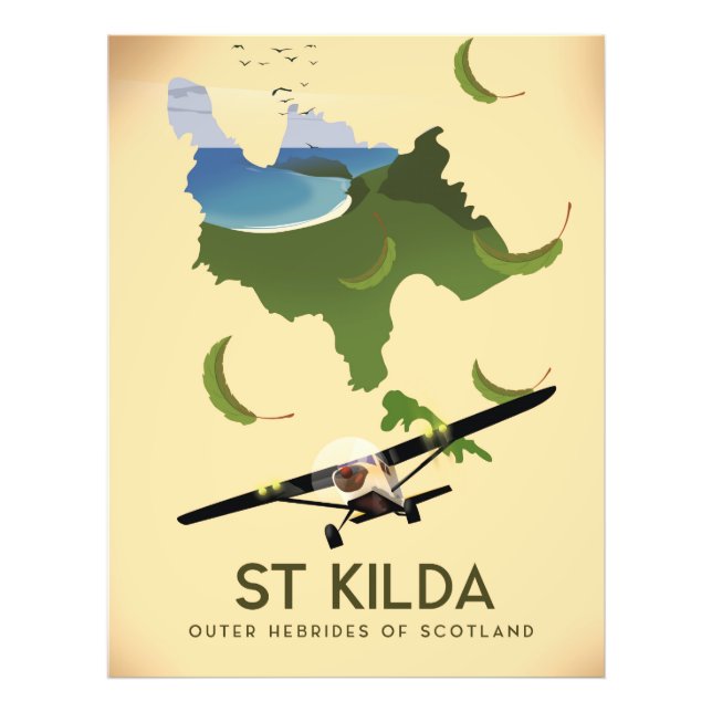 St Kilda, Outer Hebrides Scotland Fototryck (Framsidan)