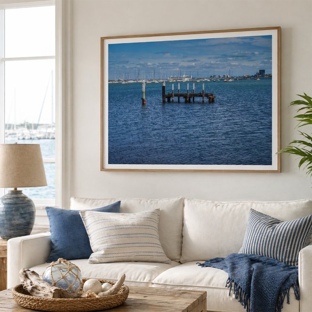 St Kilda Pier-ruinerna och Marina-båtar Melbourne Poster (Skapare uppladdad)