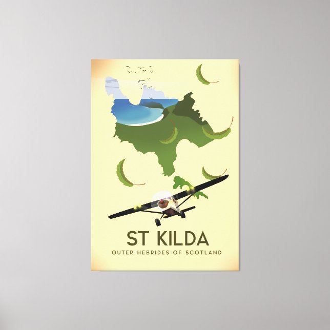 St Kilda, Yttre Hebriderna Skottland Canvastryck (Framsida)