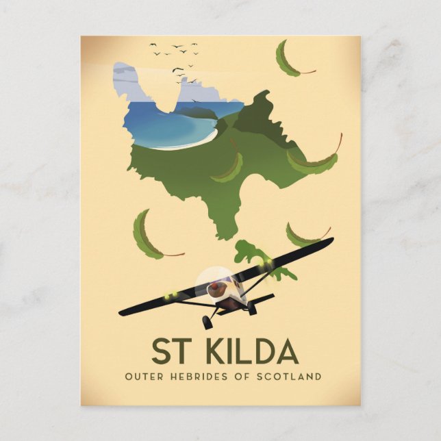St Kilda, Yttre Hebriderna Skottland Vykort (Framsida)