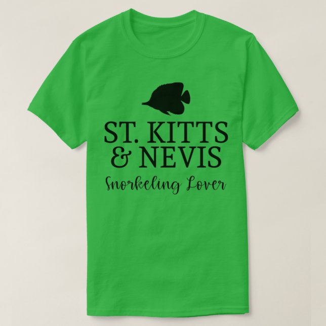 St Kitts amp Nevis Snorkeling Älskare T Shirt (Design framsida)