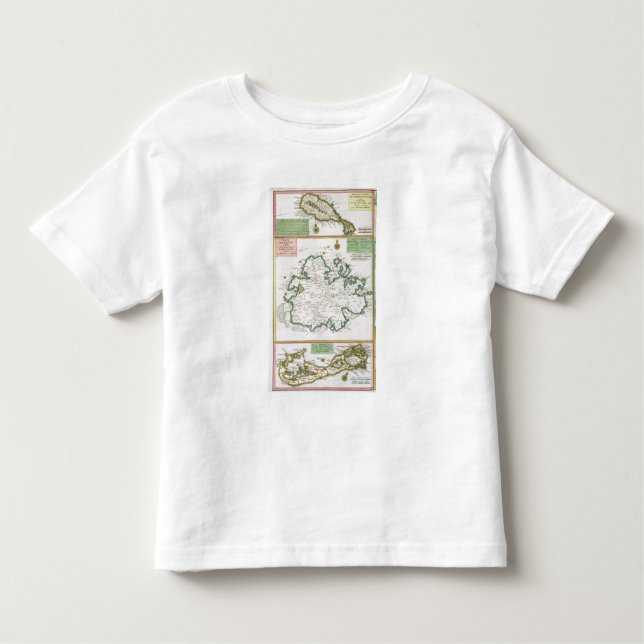 St. Kitts, Antigua och Bermuda, specificerar från Tee Shirt (Framsida)