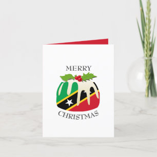 ST KITTS-FLAGGA Julpudding Framtida Helgkort