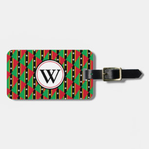 ST KITTS NEVIS Anpassningsbar Monogram Christian L Bagagebricka