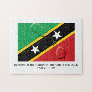 ST KITTS NEVIS   Blad nation   KITTITISKA FLAGGA Pussel