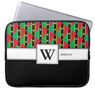 ST KITTS NEVIS Christian Scripture bärbar dator Mo Laptop Fodral