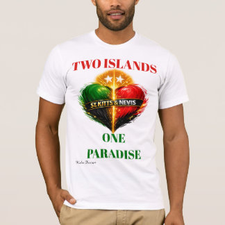 ST. Kitts & Nevis färgglada T Shirt