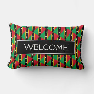 ST KITTS & NEVIS FLAGGA   Patriotic WELCOME Lumbarkudde