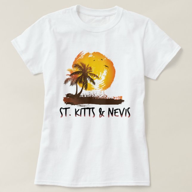 St. Kitts & Nevis grunge T Shirt (Design framsida)