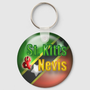 St. Kitts & Nevis Keychain Nyckelring