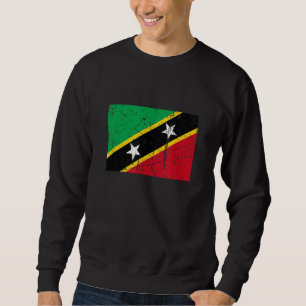 St Kitts och Nevis Flagga Manar Women Kids Boys Gi Lång Ärmad Tröja