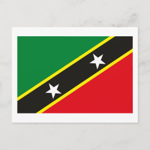 St. Kitts och Nevis Flagga Postcard Vykort