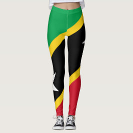 St.Kitts- och Nevis flaggadamasker Leggings