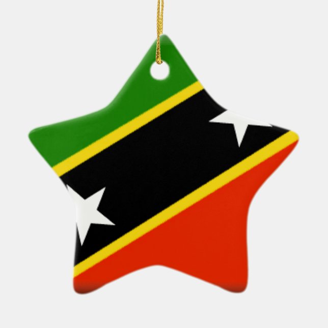 St. Kitts och Nevis Julgransprydnad Keramik (Framsidan)