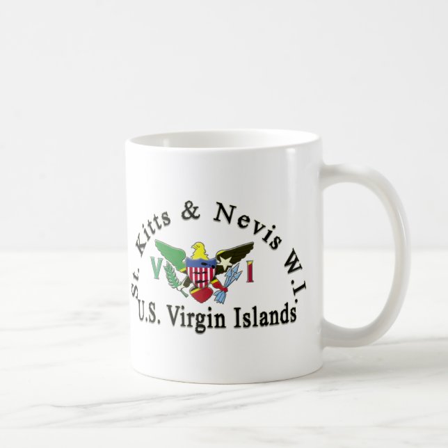St. Kitts och Nevis/US Virgin Islands Kaffemugg (Höger)