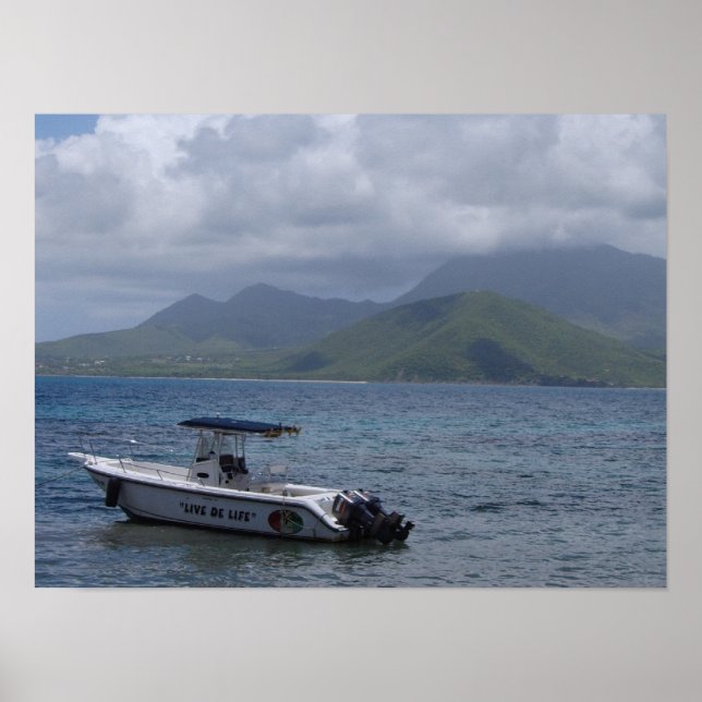 St Kitts, Turtle Beach Poster (Framsidan)