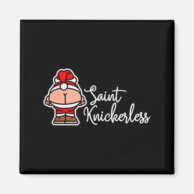 St. Knickerless Funny Mooning Santa Claus Christma Magnet (Framsidan)