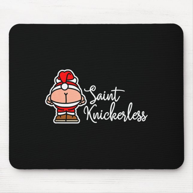 St. Knickerless Funny Mooning Santa Claus Christma Musmatta (Framsidan)