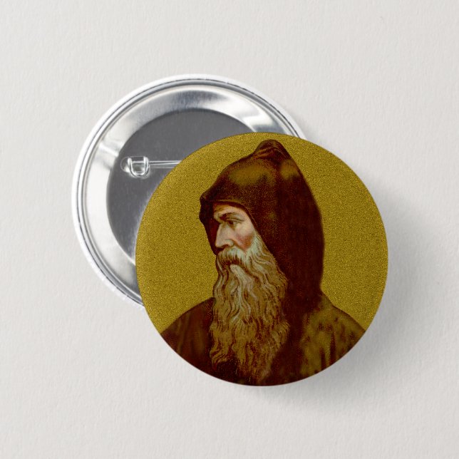 St. Kyrillos Munk (M 002) Knapp (Framsida & baksida)
