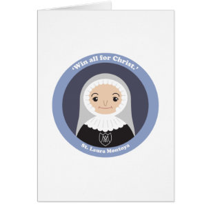 St. Laura Montoya Hälsningskort